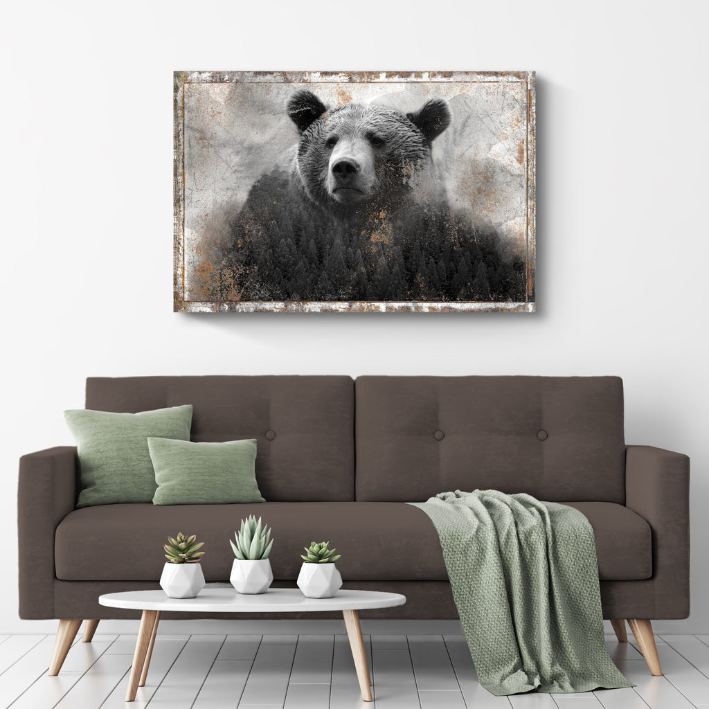 Animals Forest Bear Brown Canvas wall art with nature-inspired artwork