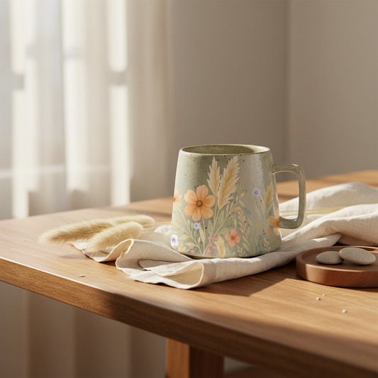 Wildflower Ceramic Mug Lifestyle Mockup
